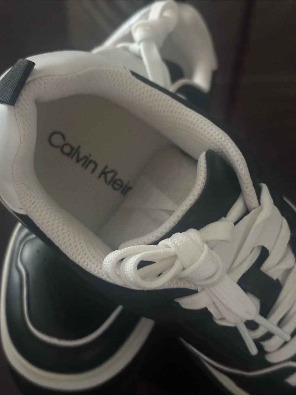 Calvin Klein Black and White Women's Low-Top  Sneakers NWOB